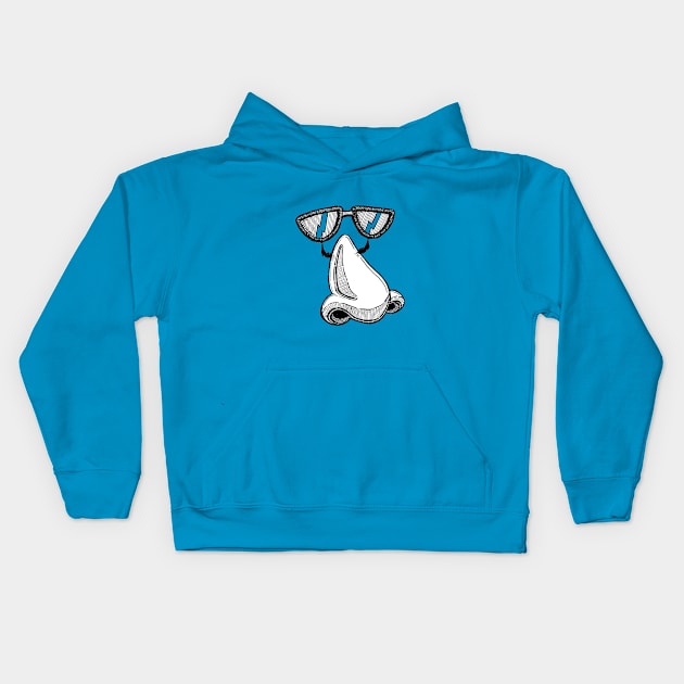 Muscular Muzzle Kids Hoodie by The Ordinary Artist